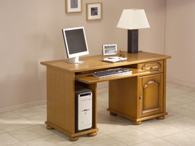 Meuble de complément - Bureau  - " PURE " - Aspect hêtre et chêne