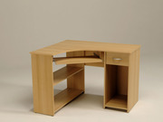 Bureau - En angle - ''TOM'' - Aspect hêtre Samerberg - 1 tiroir,