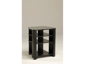 Meuble TV rectangulaire arrondi "Coka" - MDF - Noir
