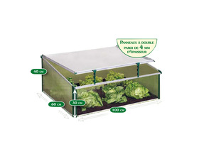 Mini-serre -"Easy-fix"-100 x 60 x 40/30 cm