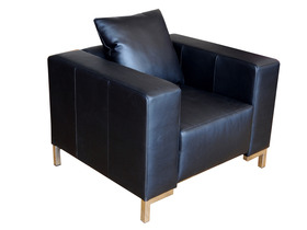 Fauteuil contemporain "Diva" -  Pelissima (cuir) - Noir - 1 place