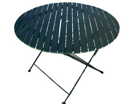 Table de jardin - Table ronde pliante "Bistrot" - Diam 106 x H 72 cm