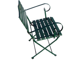 Fauteuil jardin - 2 fauteuils pliants "Bistrot" en acier laqué