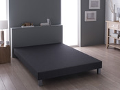 Sommier tapissier bandes lisses "Seattle" - Anthracite -90x190 cm