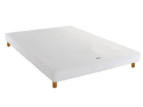 Sommier tapissier DUNLOPILLO + 4 pieds cylindriques Georgie - 90 x 190 cm