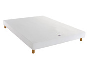 Sommier tapissier DUNLOPILLO + 4 pieds cylindriques "Georgie" - 140 x 190 cm