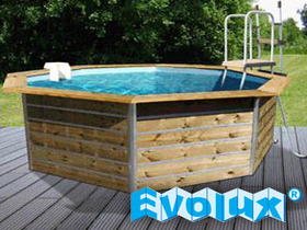 Piscine bois Evolux 4.50 x 1.11 m Filtration avec réchauffeur et traitement UV Eclairage