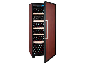 Cave &agrave; vin de viellissement - 300 bouteilles - Porte en bois - 5 clayettes bois