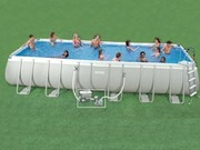 Piscine autoportante en kit tubulaire allongée "Ultra Sylver" 5.49 x 2.74 x 1.32 m