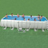 Piscine autoportante en kit tubulaire allongée "Ultra Sylver" 5.49 x 2.74 x 1.32 m