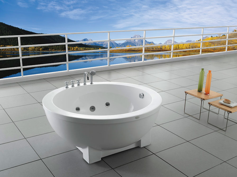 Baignoire balnéo ronde "la romana" 1 place à 150 x 66cm 55402