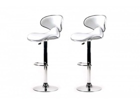 Lot de 2 tabourets de bar ERIK blancs
