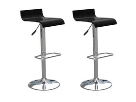 Lot de 2 tabourets de bar EDWIN noir