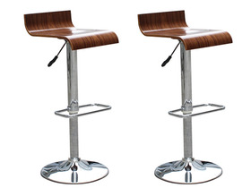 Lot de 2 tabourets de bar EDWIN weng&eacute;