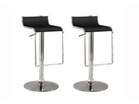 Lot de 2 tabourets de bar JOHN noirs