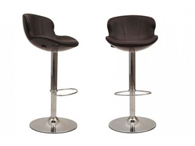 Lot de 2 tabourets de bar STEFAN marrons