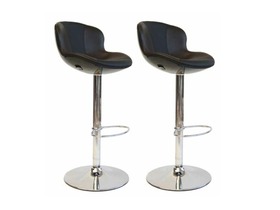 Lot de 2 tabourets de bar STEFAN noirs