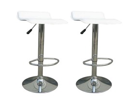 Lot de 2 tabourets de bar BARRY Blancs