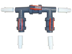 Pompe � chaleur - By pass kit   tube 50 cm pour raccordement pompe � chaleur - Adaptateur pour tuyau � 38 mm - Raccord en T � 50 mm