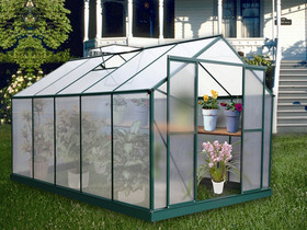 Serre Jardin Polycarbonate Dahlia Vert Sapin 9 m2