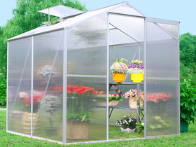 Serre Jardin Polycarbonate Lilas 2.4m2 Sans Embase métallique