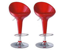Lot de 2 Tabourets de Bar CHRIS ROUGE