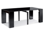 Table Repas Extensible Julio - en MDF laqu� Noir