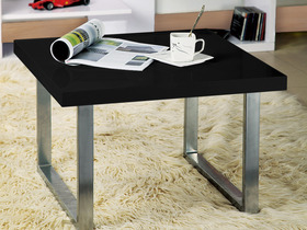 Table basse carr&eacute;e Kelly en MDF - Noire