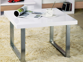 Table basse carr&eacute;e Kelly en MDF - Blanche