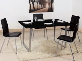 Table de Repas Oda Noir en MDF