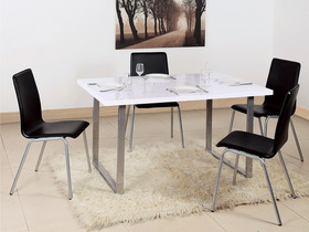 Table de Repas Oda Blanc en MDF
