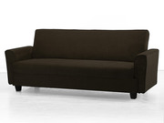 Canapé Clic Clac 100% microfibre "Beny" - Chocolat