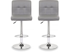 Lot de 2 tabourets de bar "Manhattan" - Gris